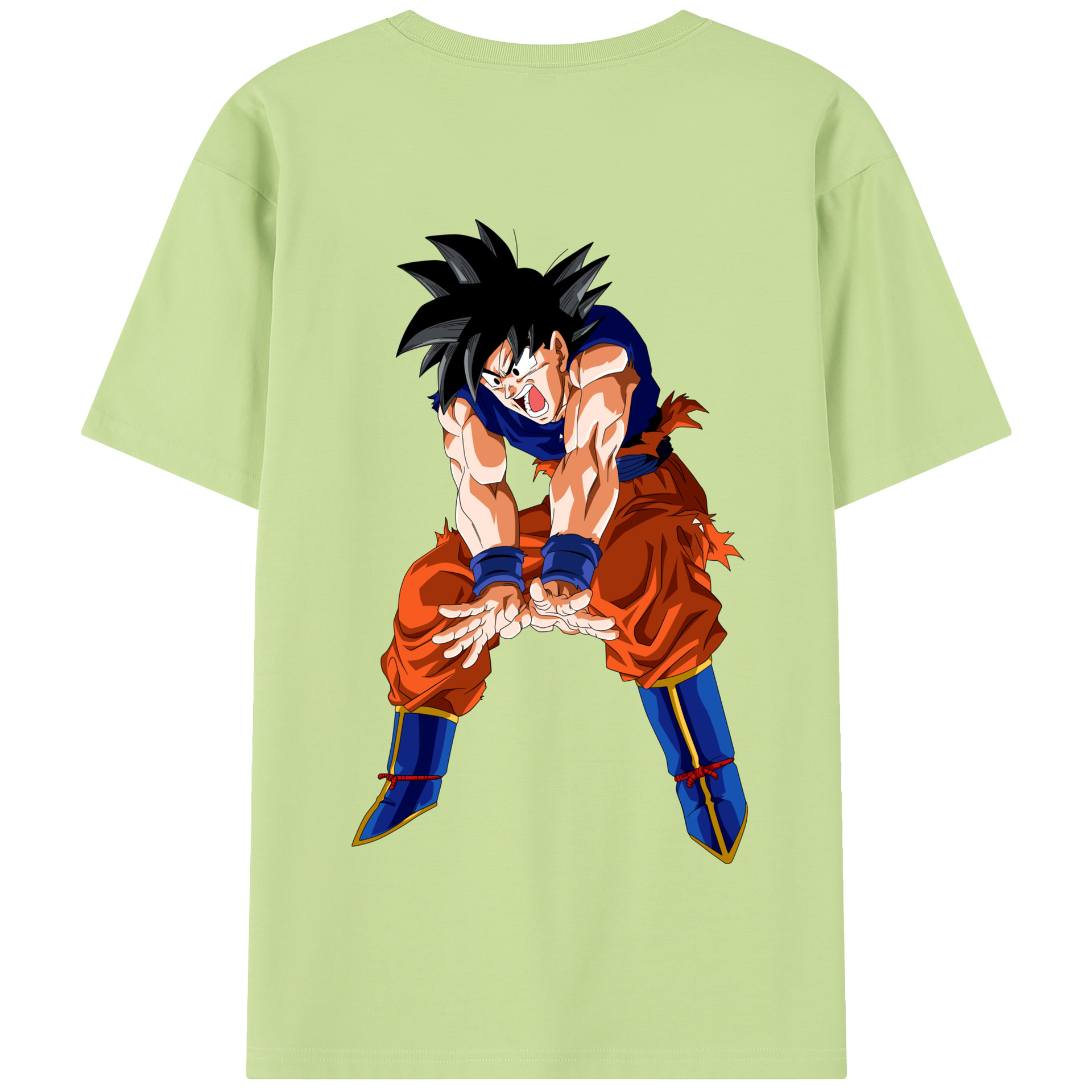 （画像用） ドラゴンボール 孫悟空（そん ごくう）Son Goku カカロット DRAGON BALL Kakarotto 綿100％半袖Tシャツ（背面プリント）